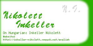 nikolett inkeller business card